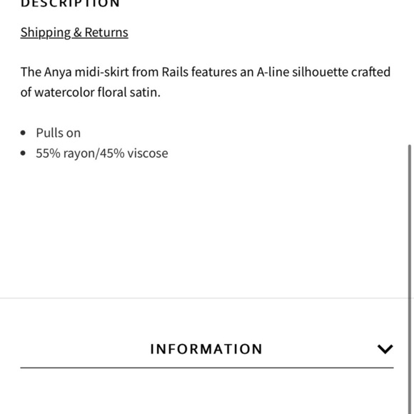 Rails Joelle Top and Anya Satin Skirt Set Size XS - Picture 16 of 16